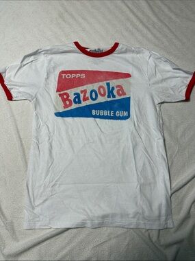 Bazooka Bubble Gum Graphic Ringer Tee - White/Red